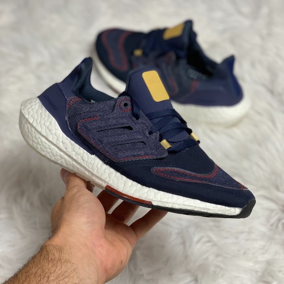 Adidas Ultraboost 22 Low Mens Running Shoes Navy Denim GX9146 NEW Size 7.5